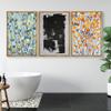 SIGNWIN Framed Canvas Print Wall Art Abstract Paint Dot Plants & Black Color Field Floral Shapes Illustrations Modern Art Rustic Relax/Calm for Living Room, Bedroom, Office - 16"x24"x3 Natural view 3