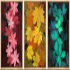 SIGNWIN Framed Canvas Print Wall Art Multicolor Seasonal Leaf Trio Nature Plants Illustrations Modern Art Rustic Colorful Ultra for Living Room, Bedroom, Office - 16"x24"x3 Natural view 1