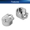 Yinpecly 14mm Height Zinc Alloy Closet Pole Sockets, Shower Curtain Flange Rod Holder Plating Finish for Closet Rod Shower Rod, Fit for Pipe Diameter 19mm(0.75 Inches), 6Pcs view 3