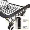 beey Kitchen Metal Storage Basket with Wheels Stackable Wire Utility Rolling Cart Vegetable Fruit Baskets Rack for Pantry,Potato,Onions,Beverages Storage(6 Tiers) view 2