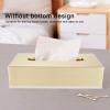 Tissue Box Cover, Rectangular Tissue Box Holder Stainless Steel Facial Tissues Boxes 10.2x5.1x2.8in Gold Tissues Box for Kitchen Bathroom Living Room view 2