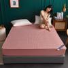 CFYCYHDZHT Hotel Bed Sheets Thick Quilted Cotton Non Slip Mattress Protection Cover, Bedroom Hotel Solid Color Single Double King Size Mattress top hat Pink 120200cm view 1