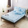 CFYCYHDZHT Bedding Fitted Sheets Boys and Girls Bedroom Thick Quilted Printed Fitted Sheets, Adult Room Single Double King Size Mattress Protector Blue 2 200cmx220cm view 1