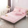 CFYCYHDZHT Bottom Sheets Boys and Girls Bedroom Thick Quilted Printed Fitted Sheets, Adult Room Single Double King Size Mattress Protector Pink 2 180cmx200cm view 1