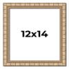 12x14 Frame Silver Bamboo Solid Wood Picture Frame | 1.5 Inch Moulding Width | Interior Frame Depth 0.5 Inches | Beechey Bamboo Frame with UV Acrylic Plexiglass, Foam Board Backing & Hanging Hardware view 1