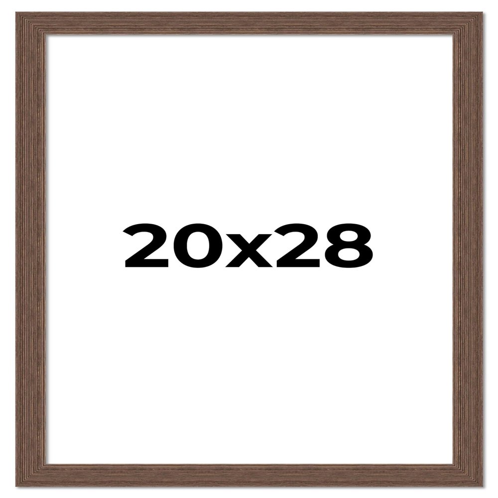 20x28 Frame Brown Farmhouse Solid Wood Picture Frame Width 1.5 Inches | Interior Frame Depth 0.5 Inches | Rustic Barnwood Brown Distressed Frame with UV Acrylic, Foam Board Backing & Hanging Hardware