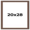 20x28 Frame Brown Farmhouse Solid Wood Picture Frame Width 1.5 Inches | Interior Frame Depth 0.5 Inches | Rustic Barnwood Brown Distressed Frame with UV Acrylic, Foam Board Backing & Hanging Hardware view 1