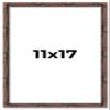11x17 Frame Brown Bamboo with Dark Coffee/Walnut Finish | Solid Wood Picture Frame Width 0.75 Inches | Interior Depth 0.5 Inches | Complete with UV Acrylic, Foam Board Backing & Hanging Hardware view 1