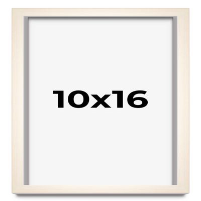 10x16 Frame White Wheat Solid Wood Picture Frame | Moulding Width 0.75 Inches | Interior Depth 0.5 Inches | Light Wood Traditional Photo Frame Complete with UV Acrylic, Foam Backing & Hanging Hardware