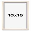 10x16 Frame White Wheat Solid Wood Picture Frame | Moulding Width 0.75 Inches | Interior Depth 0.5 Inches | Light Wood Traditional Photo Frame Complete with UV Acrylic, Foam Backing & Hanging Hardware view 1