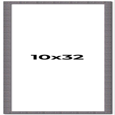 10x32 Frame Blue Kingsley Pewter Solid Wood Picture Frame Width 0.75 Inches |Interior Depth 0.5 Inches | Kingsley Pewter Frame with UV Acrylic, Foam Board Backing & Hanging Hardware