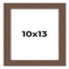 10x13 Frame Brown Farmhouse Solid Wood Picture Frame Width 1.5 Inches | Interior Frame Depth 0.5 Inches | Rustic Barnwood Brown Distressed Frame with UV Acrylic, Foam Board Backing & Hanging Hardware view 1