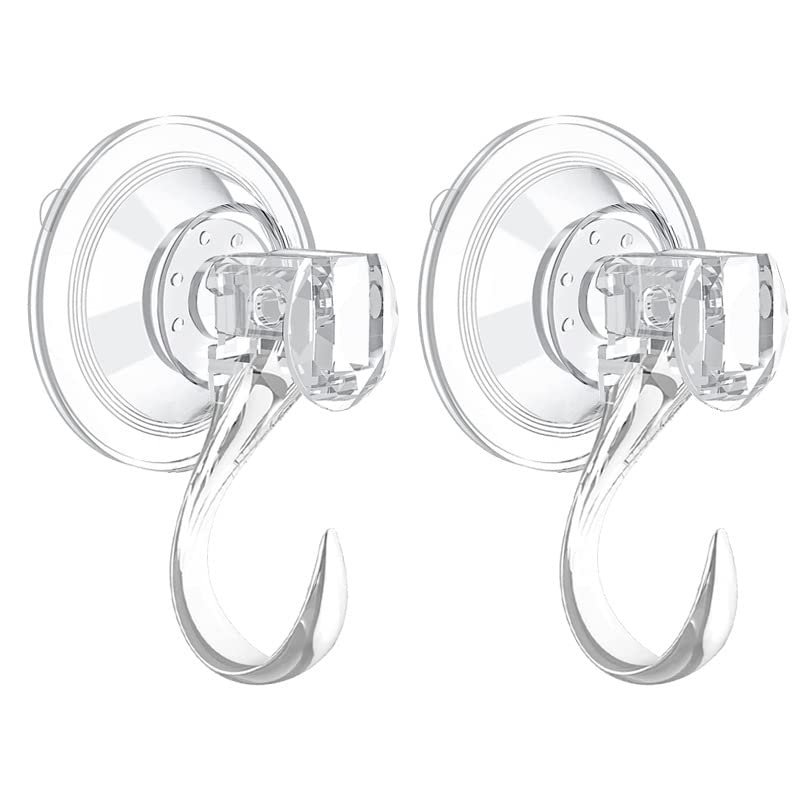 2 pack Suction Cup Wreath Hanger Large Clear Vacuum Heavy-Duty Reusable Wreath Hooksuse for Windows Tiles Glass Smooth Doors Mirrors to Hang Bags Coats Umbrellas kitchenware and Christmas Wreaths