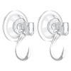 2 pack Suction Cup Wreath Hanger Large Clear Vacuum Heavy-Duty Reusable Wreath Hooksuse for Windows Tiles Glass Smooth Doors Mirrors to Hang Bags Coats Umbrellas kitchenware and Christmas Wreaths view 1