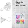 2 pack Suction Cup Wreath Hanger Large Clear Vacuum Heavy-Duty Reusable Wreath Hooksuse for Windows Tiles Glass Smooth Doors Mirrors to Hang Bags Coats Umbrellas kitchenware and Christmas Wreaths view 3