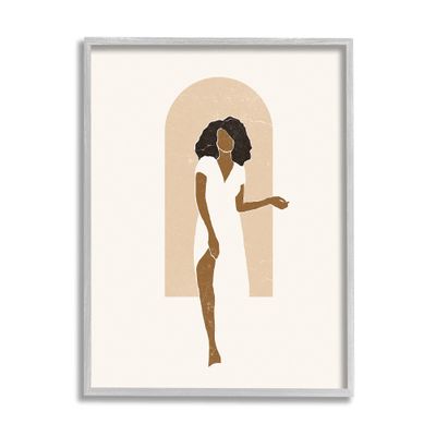Stupell Industries Abstract Female in Archway Soft Minimal Earth Tones