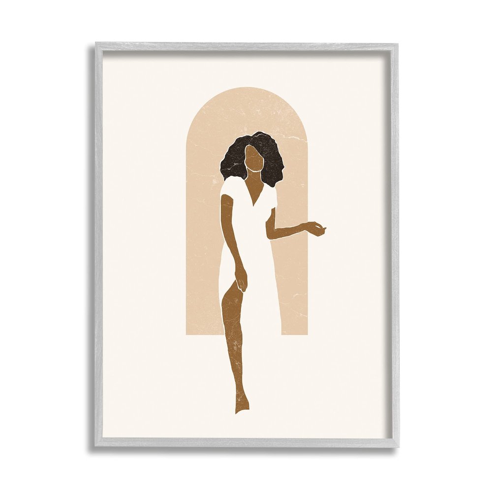 Stupell Industries Abstract Female in Archway Soft Minimal Earth Tones