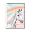 Stupell Industries White Unicorn Under Sparkle Rainbow Cloudy Sky view 1