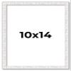 10x14 Frame White Distressed Solid Wood Picture Frame Width 0.75 Inches | Interior Frame Depth 0.5 Inches | White Distressed Photo Frame Complete with UV Acrylic, Foam Board Backing & Hanging Hardware view 1