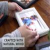 10x14 Frame White Distressed Solid Wood Picture Frame Width 0.75 Inches | Interior Frame Depth 0.5 Inches | White Distressed Photo Frame Complete with UV Acrylic, Foam Board Backing & Hanging Hardware view 3