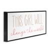 Stupell Industries This Girl Will Change The World Motivational Phrase, Designed by Sd Graphics Studio Black Framed Wall Art, 30 x 13, Multi view 3