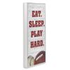 Stupell Industries Eat Sleep Play Hard Sports List Baseball Football, Designed by Andi Metz White Framed Wall Art, 13 x 30, Red view 3