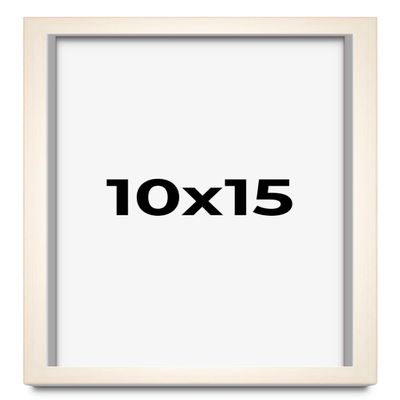10x15 Frame White Wheat Solid Wood Picture Frame | Moulding Width 0.75 Inches | Interior Depth 0.5 Inches | Light Wood Traditional Photo Frame Complete with UV Acrylic, Foam Backing & Hanging Hardware