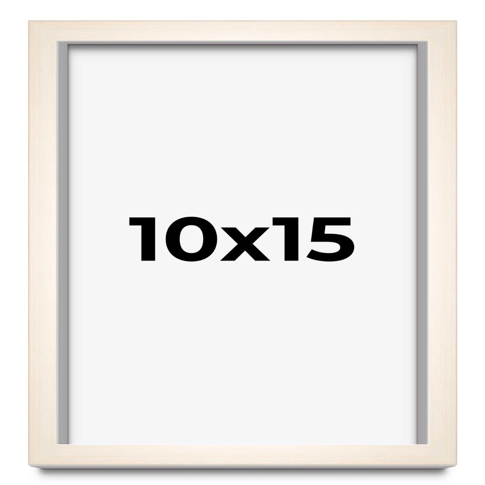10x15 Frame White Wheat Solid Wood Picture Frame | Moulding Width 0.75 Inches | Interior Depth 0.5 Inches | Light Wood Traditional Photo Frame Complete with UV Acrylic, Foam Backing & Hanging Hardware