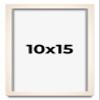 10x15 Frame White Wheat Solid Wood Picture Frame | Moulding Width 0.75 Inches | Interior Depth 0.5 Inches | Light Wood Traditional Photo Frame Complete with UV Acrylic, Foam Backing & Hanging Hardware view 1
