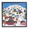 Stupell Industries Snowy Village on Hill Cityscape Greenland Town Buildings view 1