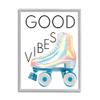 Stupell Industries Good Vibes Motivational Phrase Vintage Pop Roller Skates view 1