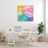 'Fluid Abstract Watercolor Paint Rainbow Ombre'| Canvas Art view 2