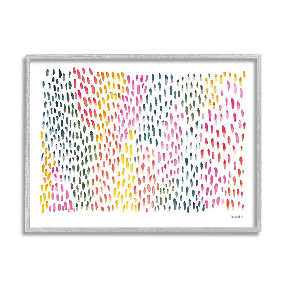 Stupell Industries Abstract Splotch Marks Pink Yellow Green Pattern