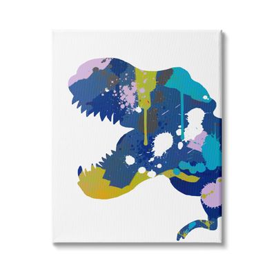 Stupell Industries T-rex Dinosaur Silhouette Graffiti Paint Abstract Pattern