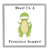 Stupell Industries Rawr Ferocious Hugger Happy Green Dinosaur Smiling T-Rex view 1