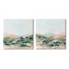Stupell Industries Abstract Mountain Forest Clear Sky Beige Green view 1