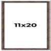 11x20 Frame Brown Bamboo with Dark Coffee/Walnut Finish | Solid Wood Picture Frame Width 0.75 Inches | Interior Depth 0.5 Inches | Complete with UV Acrylic, Foam Board Backing & Hanging Hardware view 1