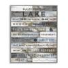 Stupell Industries Advice from The Lake List Rustic Plank Pattern, Designed by Natalie Carpentieri Gray Framed Wall Art, 16 x 20, Brown view 1