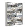 Stupell Industries Advice from The Lake List Rustic Plank Pattern, Designed by Natalie Carpentieri Gray Framed Wall Art, 16 x 20, Brown view 3