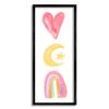 Stupell Industries Heart Moon Rainbow Shapes Stacked Playful Watercolor view 1