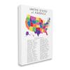 Stupell Industries USA Map State Abbreviations and Capitals Playful Tones view 3