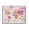 Stupell Industries Glam Pink Ombre Map She's Going Places Phrase view 1