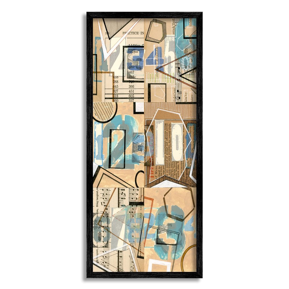 Stupell Industries Abstract Music Textbook Collage Magazine Cutout Typography