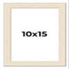 10x15 Frame Barnwood White Solid Wood Picture Frame Width 1.5 Inches | Interior Depth 0.5 Inches | Whitewashed Distressed Frame with UV Acrylic, Foam Board Backing & Hanging Hardware view 1