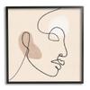 Stupell Industries Minimal Face Line Drawing Abstract Brown Tan Shapes view 1