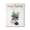 Stupell Industries Merry Christmas Phrase Rustic Blue Plaid Holiday Stocking view 1
