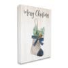 Stupell Industries Merry Christmas Phrase Rustic Blue Plaid Holiday Stocking view 3