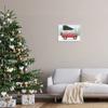 Stupell Industries Red Utility Truck Winter Christmas Tree Snowy Forest view 2