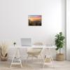 Stupell Industries Sunrise Through Mountain Forest Skyline Warm Sky, Designed by Danita Delimont Gray Framed Wall Art, 20 x 16, Orange view 2