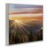 Stupell Industries Sunrise Through Mountain Forest Skyline Warm Sky, Designed by Danita Delimont Gray Framed Wall Art, 20 x 16, Orange view 3